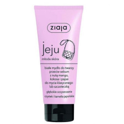 ZIAJA JEJU BIALE MYDLO DO TWARZY PRZECIW SEBUM 75ML.