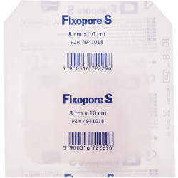 FIXOPORE S NONWOVEN DRRESSING WITH ABSORBENT PAD 8CM/10CM