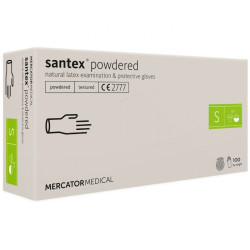 SANTEX POWDERED GLOVES SIZE S 6-7 LATEX