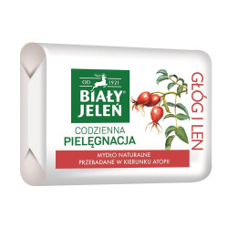 Biały Jeleń - Premium - Hypoallergenic SOAP with natural HAWTHORNS (red) CUBE 100g