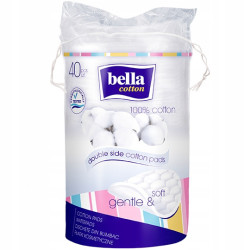Bella 100% Cptton Double Side Cotton Pads 40 pcs