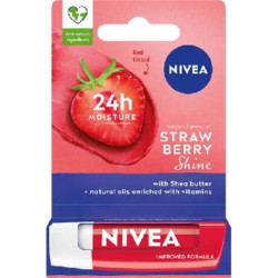 NIVEA LIP BALM STRAWBERRY SHINE 24H MOISTURE 4.8G