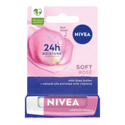 NIVEA LIP BALM SOFT ROSE 24H MOISTURE 4.8G