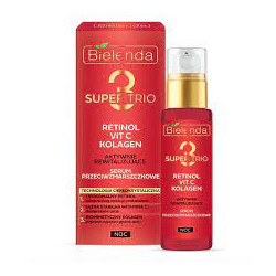 BIELENDA SUPER TRIO RETINOL VITC COLLAGEN SERUM FACE NIGHT 30ML
