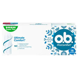 O.B. ORGINAL PRO COMFORT SIZE SUPER PLUS  16 TAMPONS.