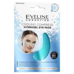 EVELINE COSMETICS COOLING COMPRESS HYDRO GEL EYE PADS 2PC.