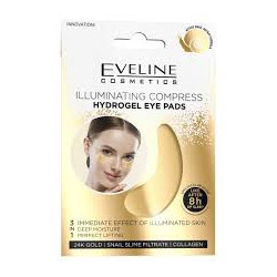 EVELINE ILLUMINATING COMPRESS HYDROGEL EYE PADS 2PC.