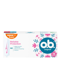 O.B. Original Reliable Protection, Super - 16 Tampons