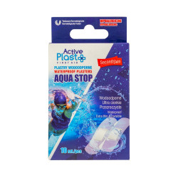 ACTIVEPLAST FIRSTAID AQUA STOP PATCHES, WATERPROOF, 10 PCS.