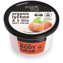 Organic Shop Organic Lychee & 5 Oils Body Cream Lychee Body Cream 250ml