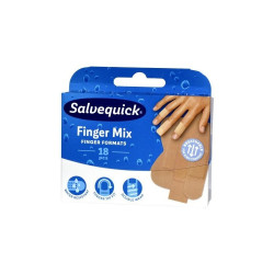 SALVEQUICK WATERPROOF FINGER MIX PLASTER 18 PIECES