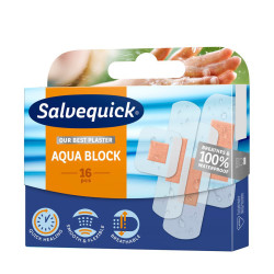 Salvequick Aqua Block Waterproof Plasters 16pcs