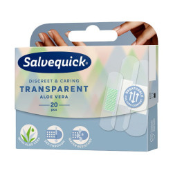 Salvequick, transparent Aloe Vera patches, 20 pcs.