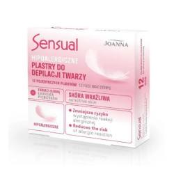 Joanna, SENSUAL, Hypoallergenic Facial Hair Removal Strips, 12 pcs.