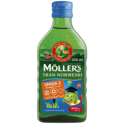 Mollers Norwegian Tran Fruit Flavor Resistance 600 IU vitamin D3 250 ml