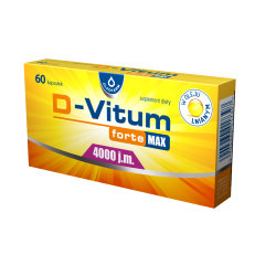 D-Vitum Forte Max 4000 IU Vitamin D, capsules, 60 pcs.