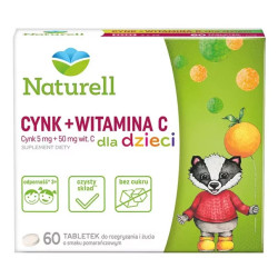Naturell Zinc + Vitamin C for Children, 60 Chewable Tablets