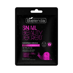 Brightening and nourishing black sheet mask with filtered snail slime