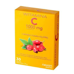 Nexon Pharma Vitamin C 1000 mg with wild rose flower extract, 30 caps.