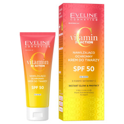EVELINE KREM DO TWARZY SPF50 3 FORMY WITAMINY C 30ML.