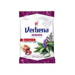 VERBENA SZALWIA ZILOWE CUKIERKI ZAWIERA WITAMINE C +EXTRAKTY Z ROSLIN 60G
