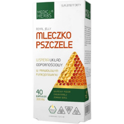 MEDICA HERBS MLECZKO PSZCZELE WSPIERA UKLAD ODPORNOSCIOWY 40 KAPSULEK.