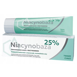 NIACYNOBAZA 25% SKONCENTROWANE SERUM Z NIACYNAMIDEM TWARZ CIALO 30G.