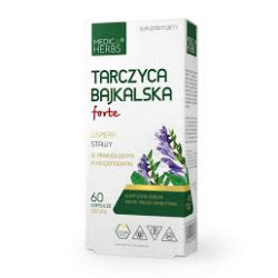 MEDICA HERBS TARCZYCA BAJKALSKA FORTE WSPIERA STAWY 550MG 60 KAPSULEK.