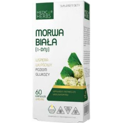 MEDICA HERBS MORWA BIALA WSPIERA WLASCIWY POZIOM GLUKOZY 640MG 60 KAPSULEK.