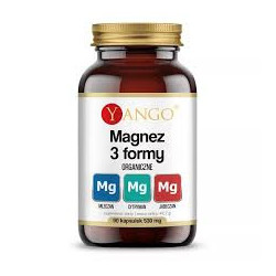 YANGO MAGNEZ 3 FORMY MLECZAN ,CYTRYNIAN.JABLCZAN 90 KAPSULEK.