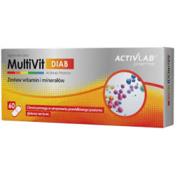 ACTIVLAB PHARMA MULTIWITAMINA DLA DIABETYKOW ZESTAW WITAMIN I MINERALOW 60 KAPSULEK.