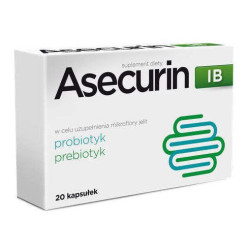ASECURIN IB PROBIOTYK PREBIOTYK 20 KAPSULEK.