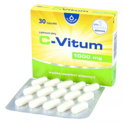 C-VITUM 1000MG WITAMINA C WYSOKA ZAWARTOSC WITAMINY C 30 KAPSULEK.