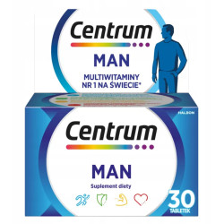 CENTRUM MAN WITAMINY I MINERALY DLA MESZCZYZN 30 TABLETEK.