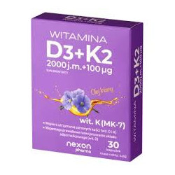 WITAMINA D3+K2 2000J.M.+100UG 30 KAPSULEK.